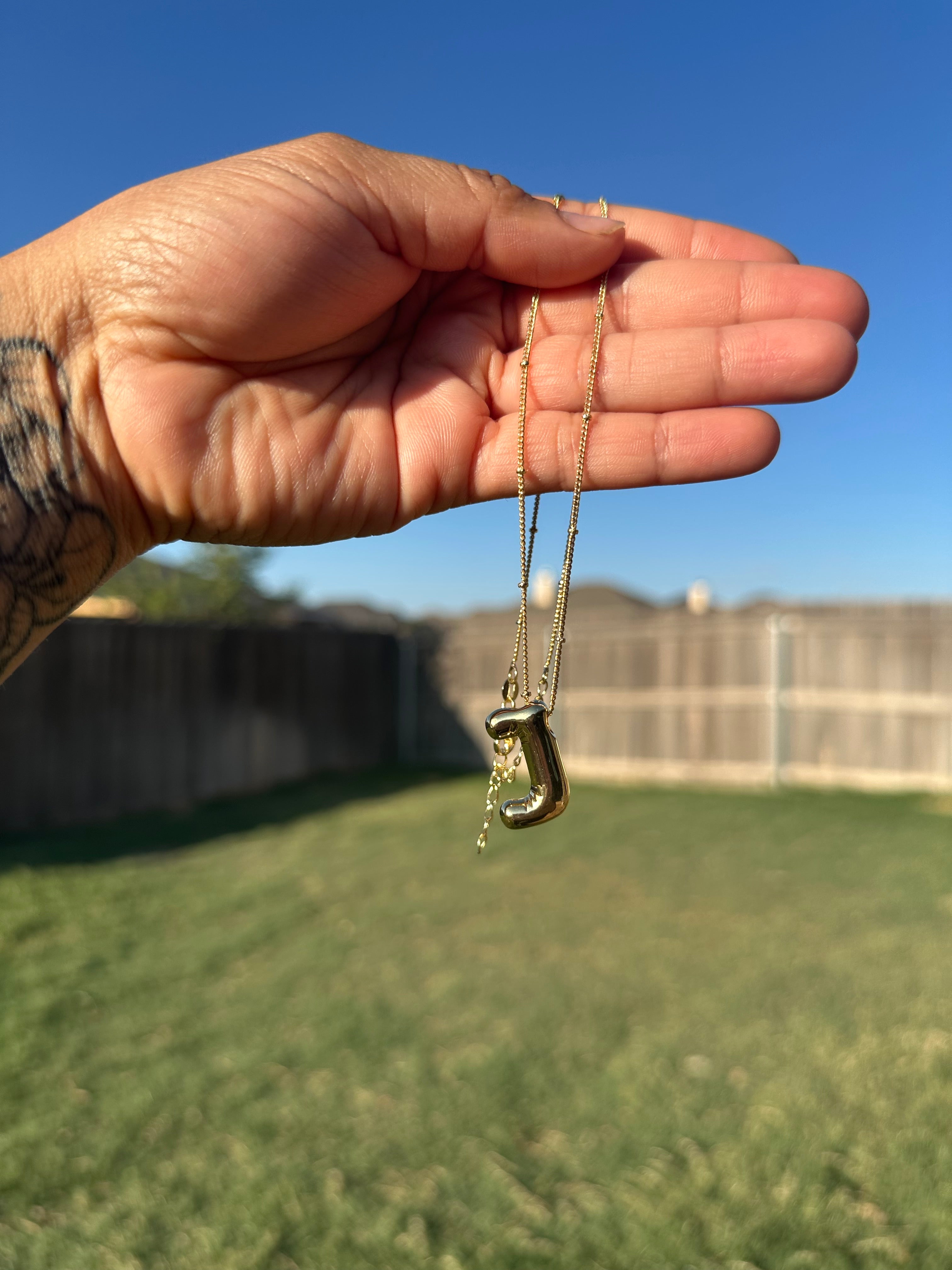Bubble Letter Necklace