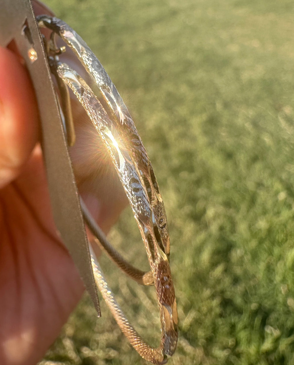 Tri Color Hoop Earrings