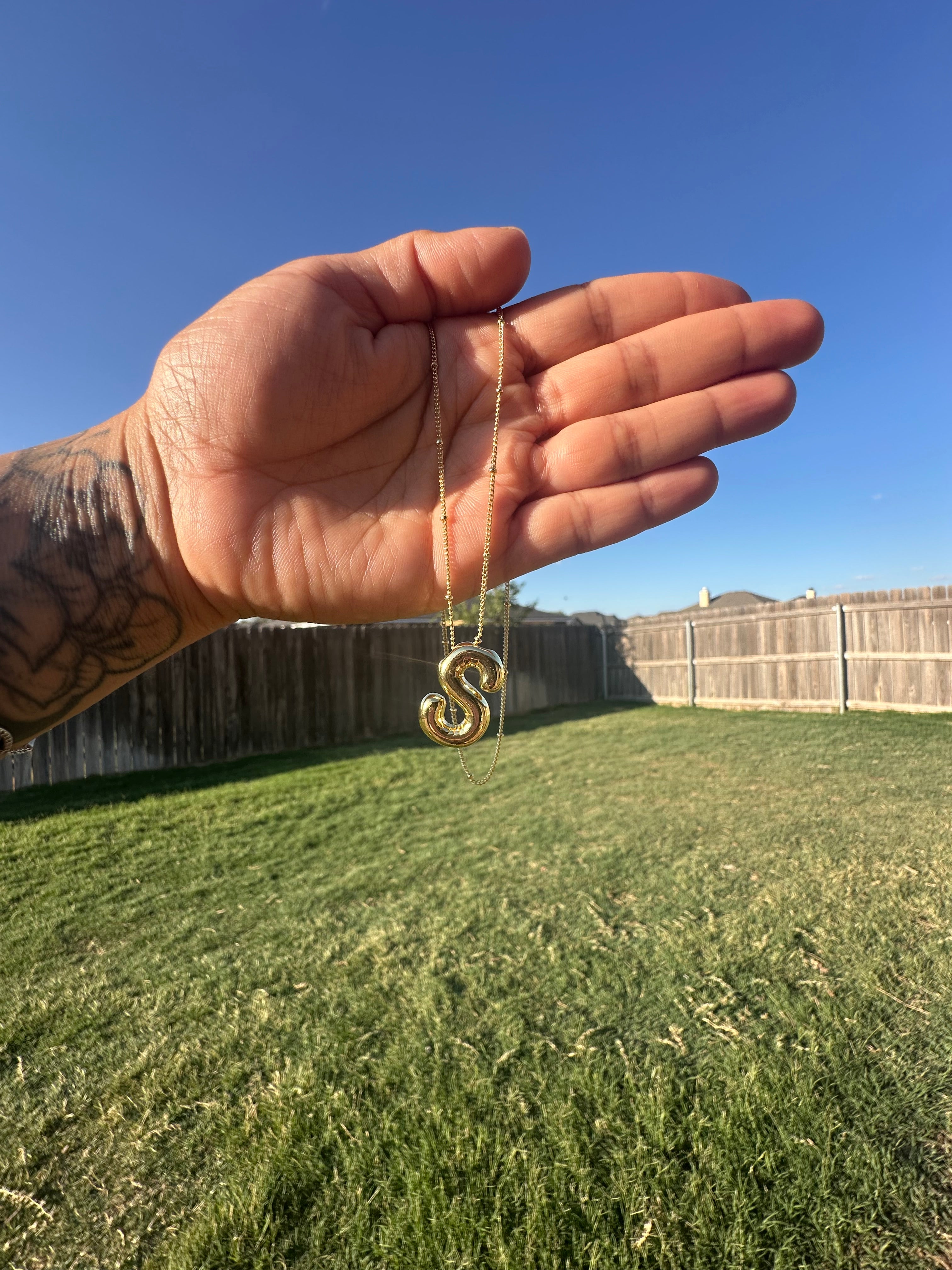 Bubble Letter Necklace