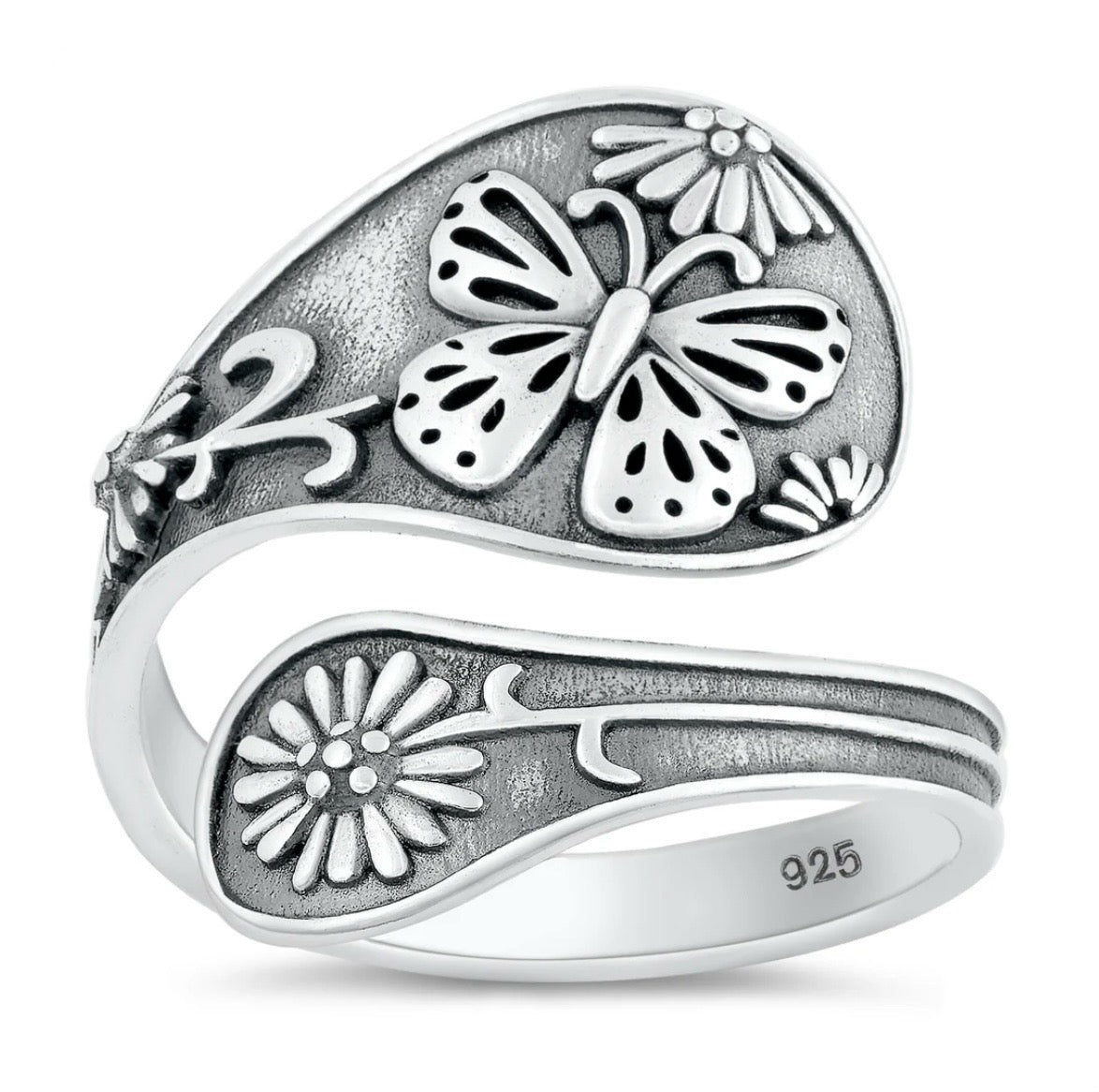 Silver Spoon with Butterfly