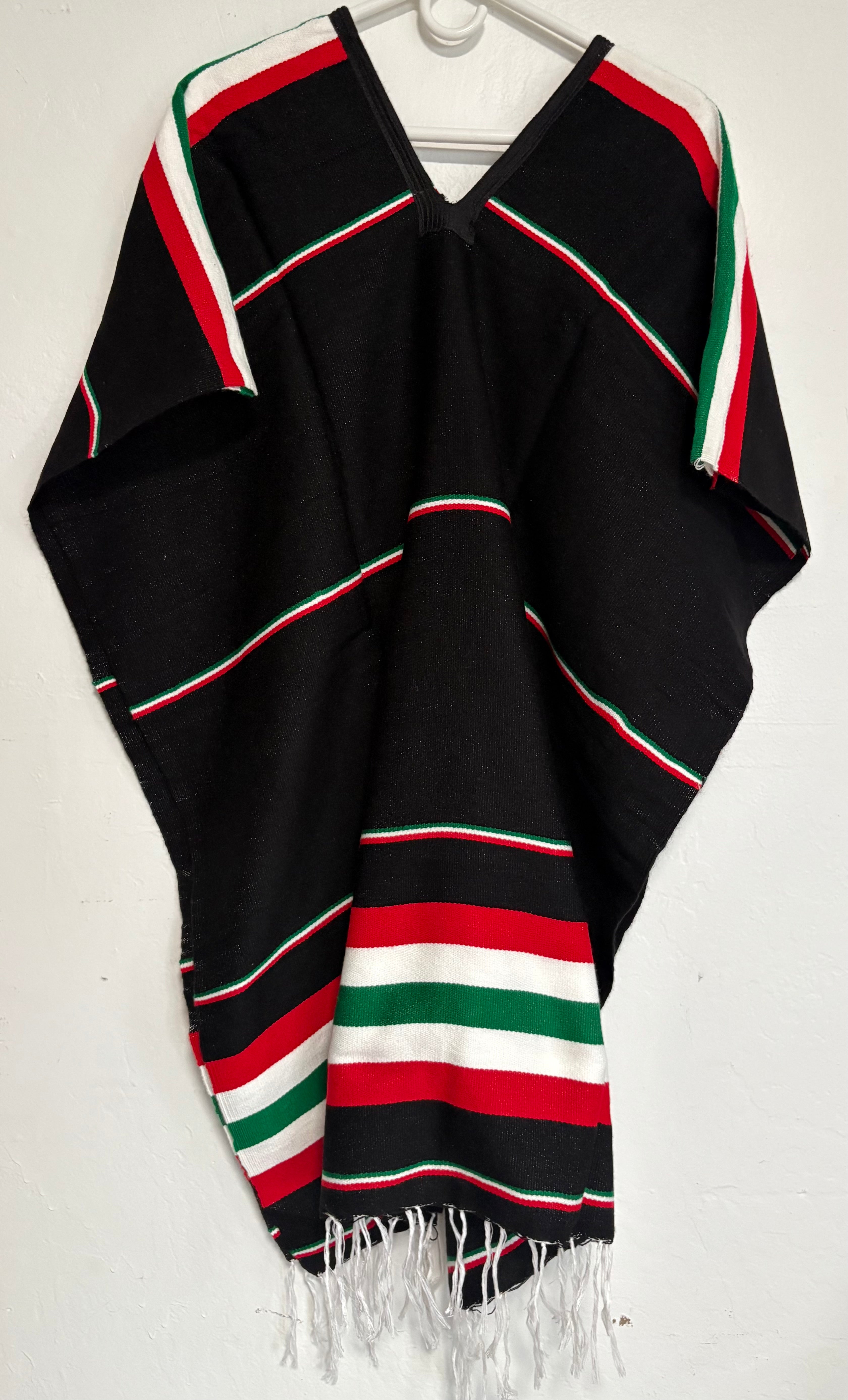 Embroided Virgencita & Mexico Gabán (Poncho)