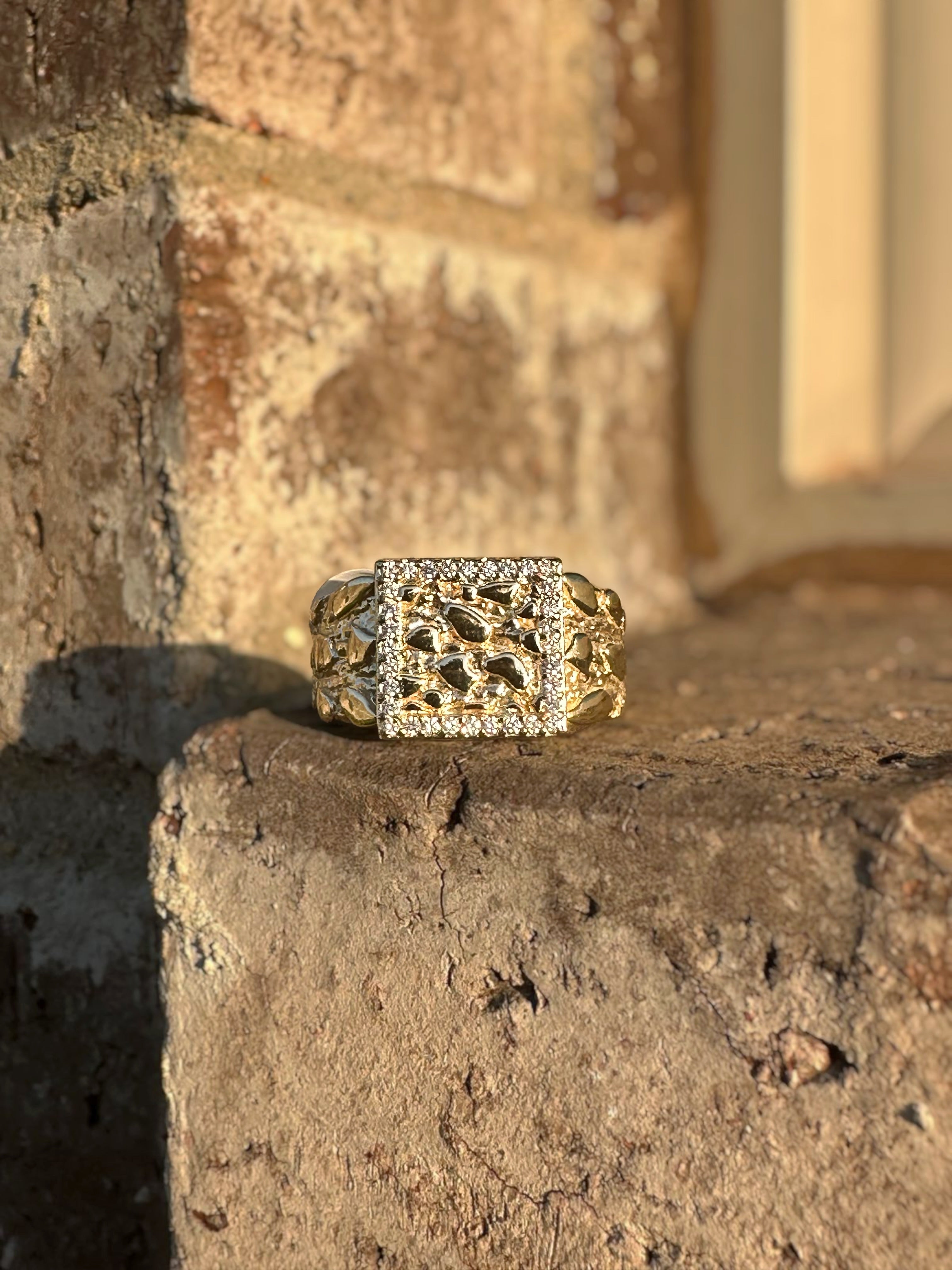 Square nugget ring