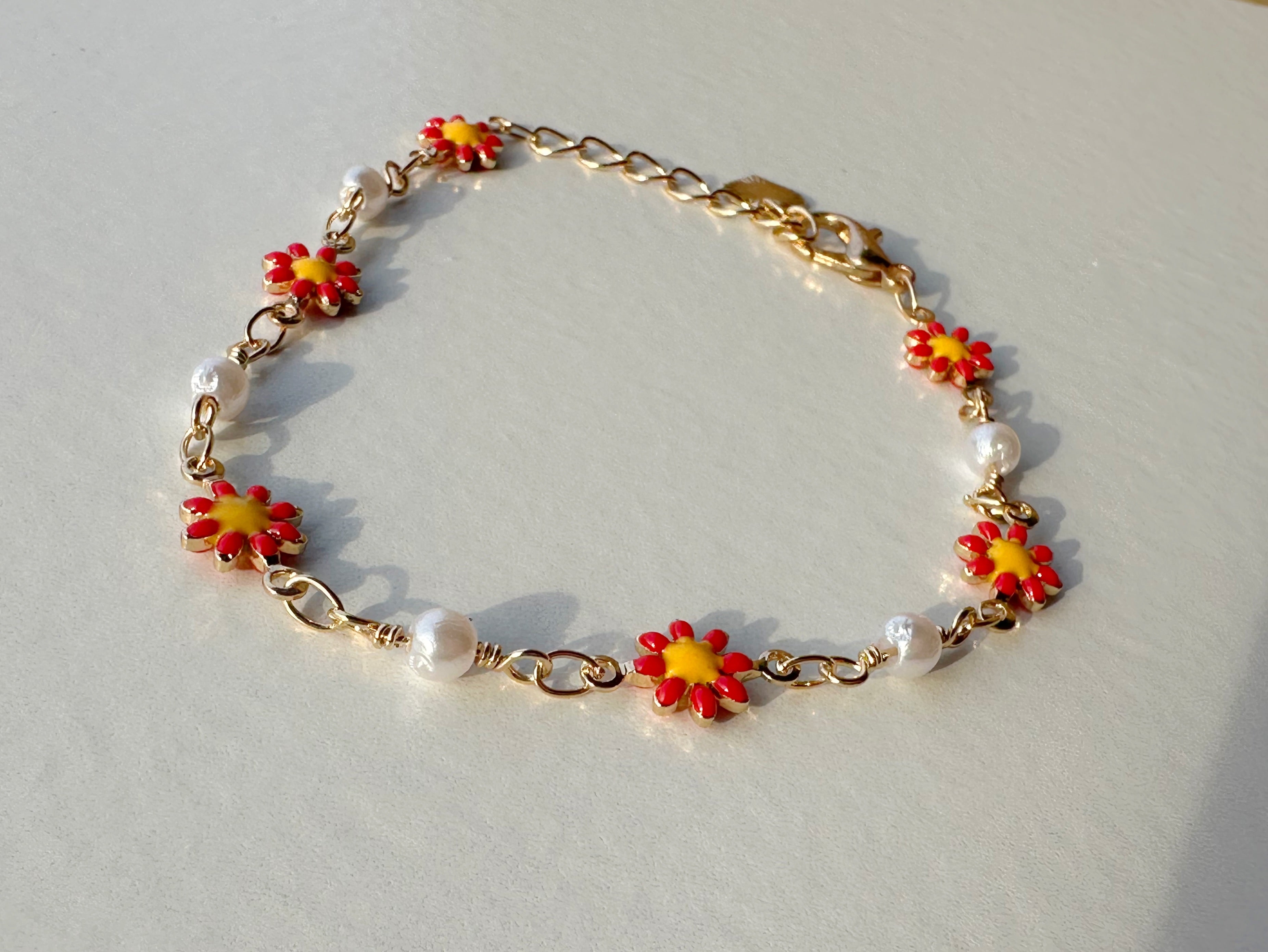 Flores & Pearls Bracelet
