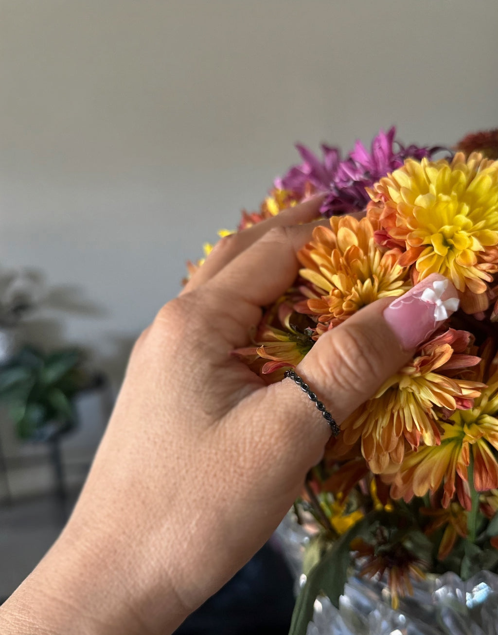 Black band with black cz stones