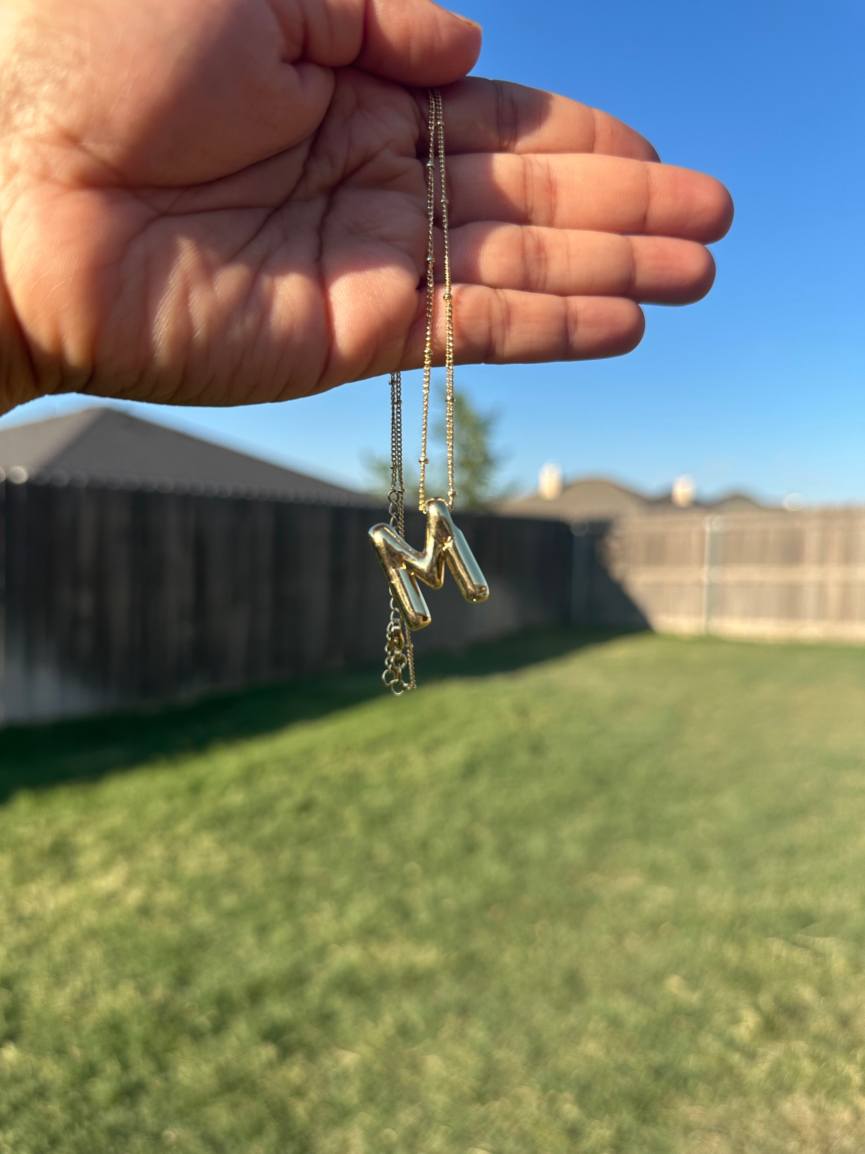 Bubble Letter Necklace