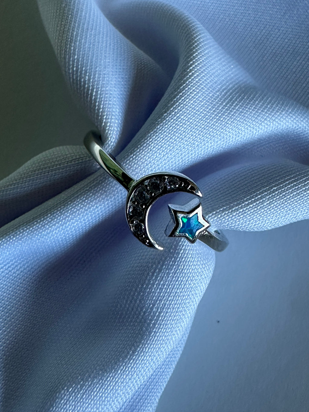 Moon & Star Opal Ring