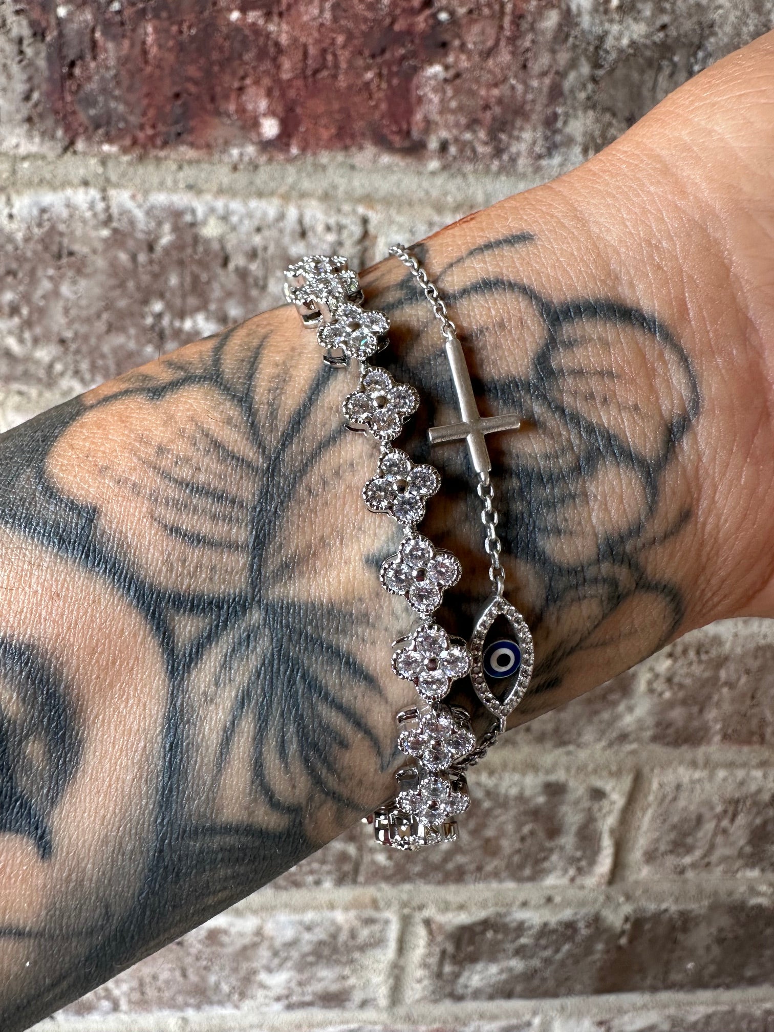 CZ Clover Bracelet