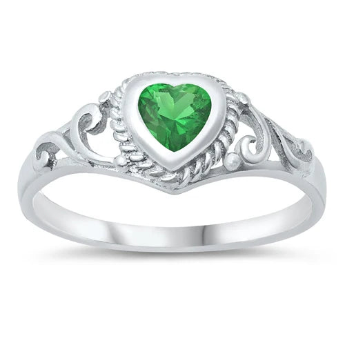 CZ Heart Ring
