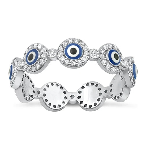 Evil Eye CZ Ring