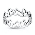 Hearts Band Ring