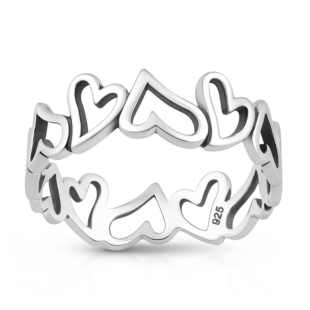 Hearts Band Ring