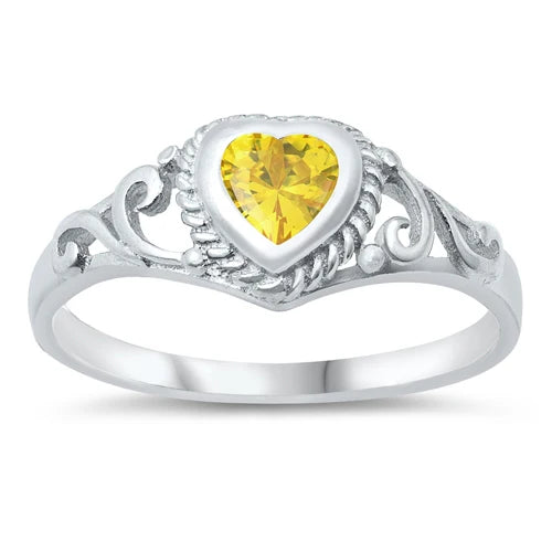 CZ Heart Ring